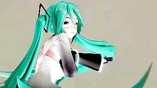 Hatsune Miku Undress Dance Hentai Vocaloid Mmd 3D Clear Blue Be alive (CLIP)