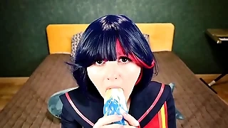 Ryuko Matoi was fucked by Naked Teacher in all holes until anal creampie - POV Cosplay Anime Spooky Ride by shanks's